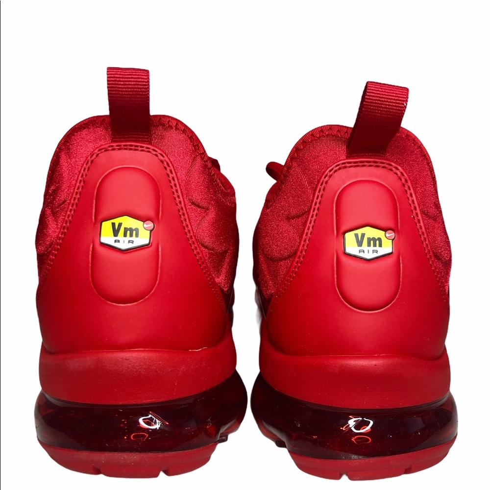 Nike Mens Vapormax Plus Triple Red Size 14 - Picture 5 of 9
